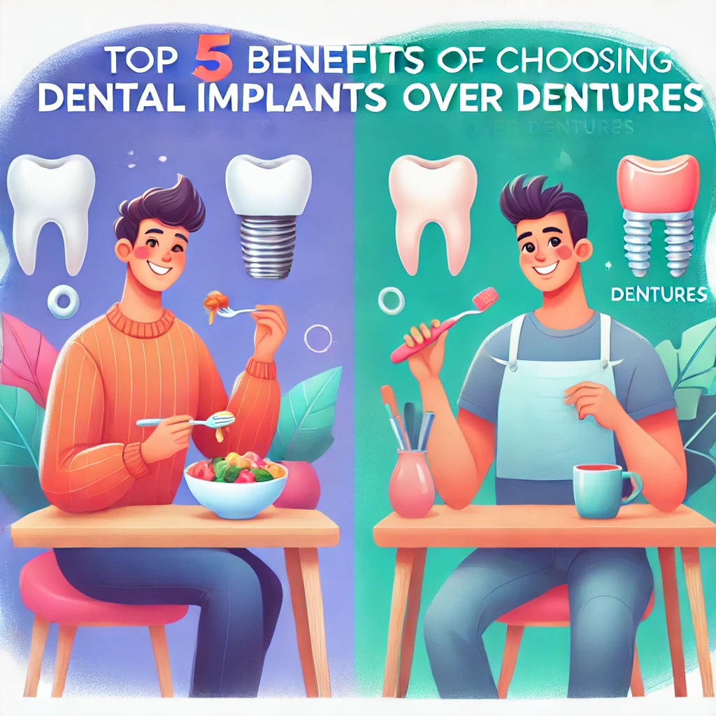 Top 5 Benefits of Choosing Dental Implants Over Traditional Dentures